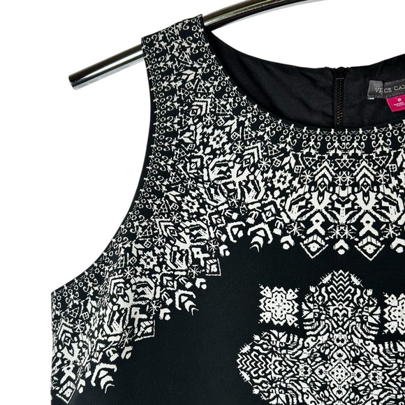 Vince Camuto Black and White Lined Sheath Mini Dress, Size 8 - Picture 5 of 10